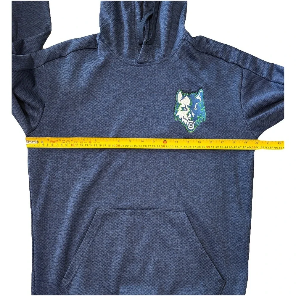 Adidas Boys Blue Hoodie | Size Small | Wolf Logo